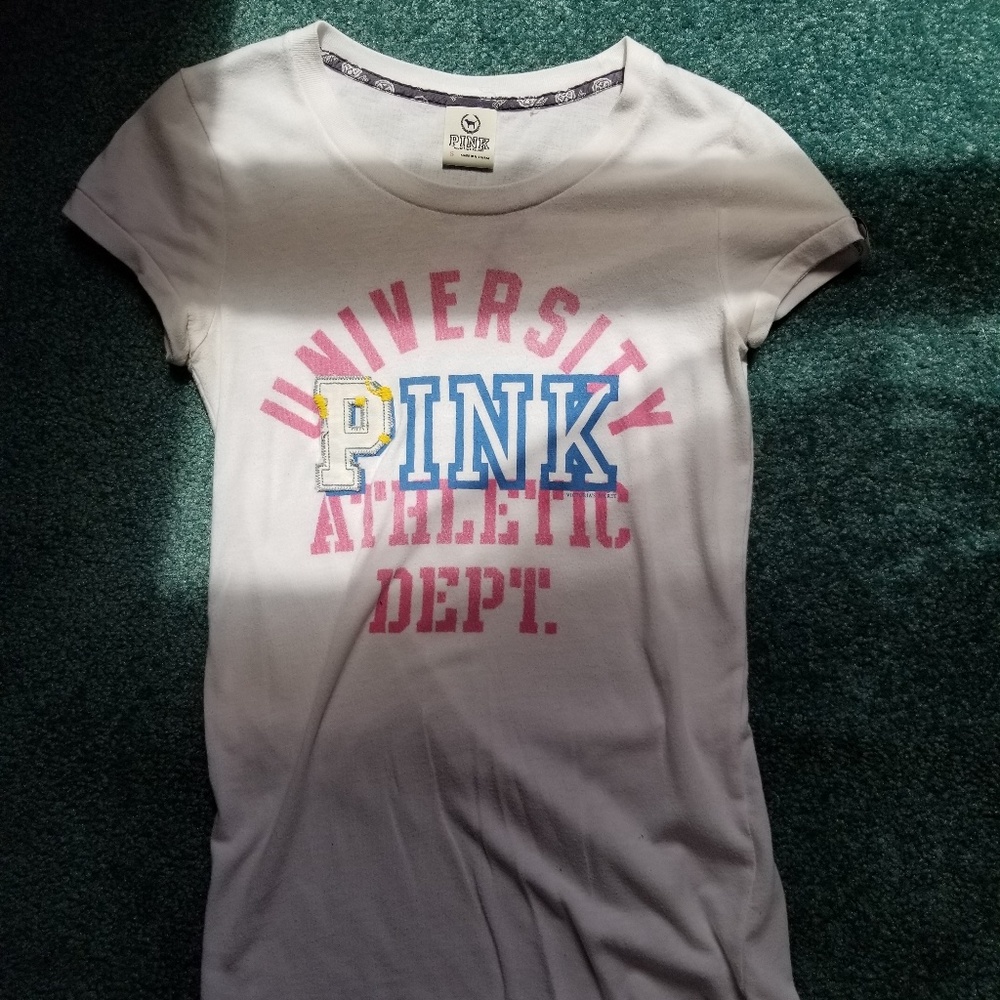 VINTAGE WHITE PINK SHIRT